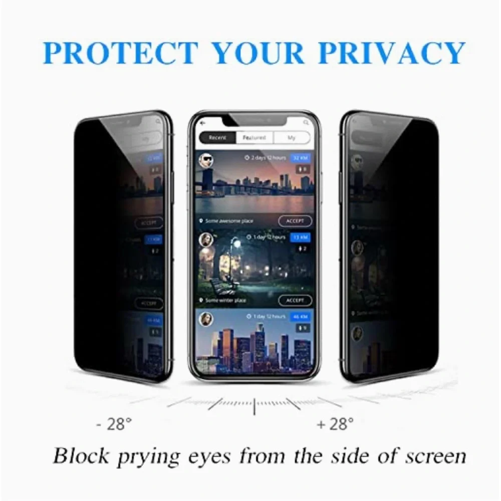 Privacy Screen Protector for Apple iPhone 11 - Black